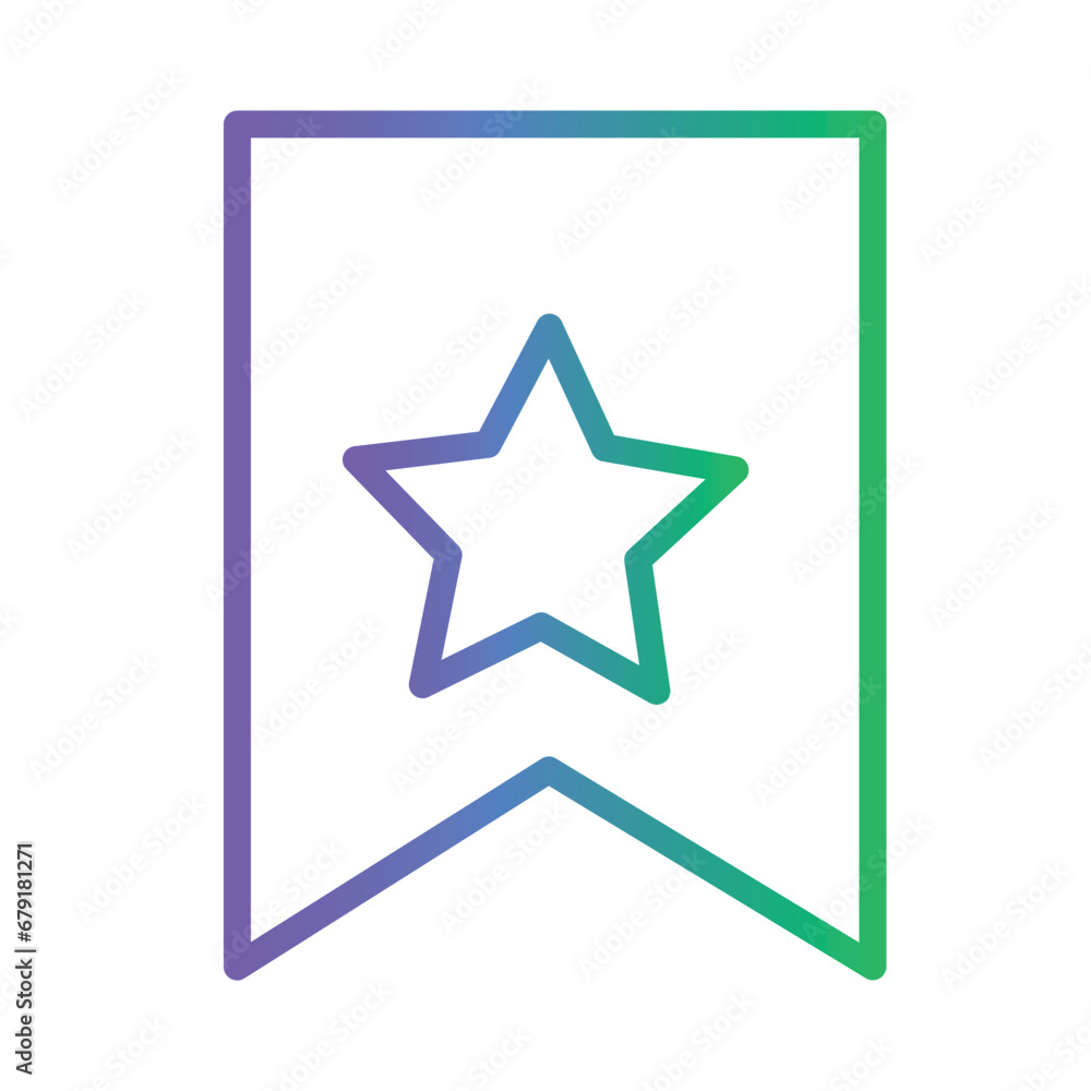 Book Mark Favourite Gradient Outline Icon Book Mark Favourite Gradient Outline Icon