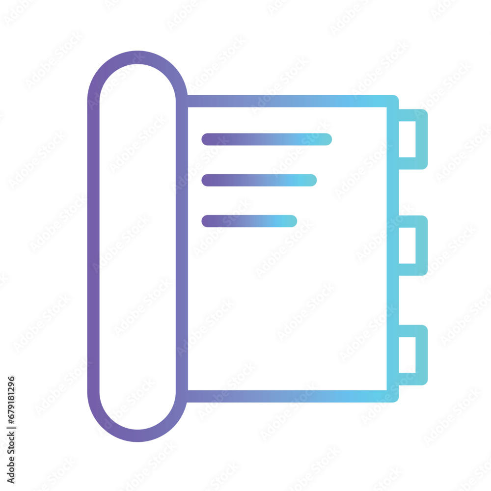 Document File Folder Gradient Outline Icon Document File Folder Gradient Outline Icon