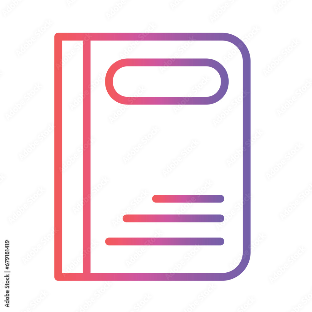 App Book Essential Gradient Outline Icon App Book Essential Gradient Outline Icon