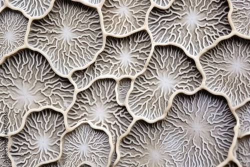 detail of a mushroom coral surface photo