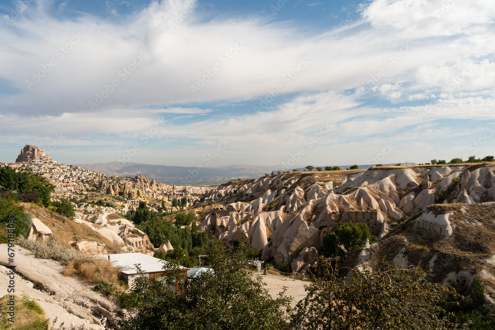 Ancient canyon in Turkey in the Cappadocia region.