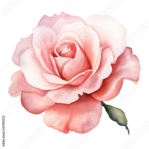 Painted Petals Watercolor Blush Rose Clipart, Watercolor floral border, blush pink roses clipart, dusty pink wedding clip art, watercolor flowers clipart, Dusty Rose Floral Clipart , generative ai