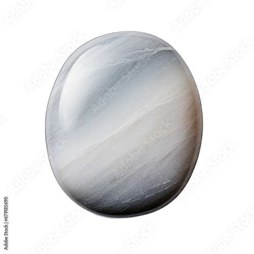 Moonstone pebble isolated on transparent background photo