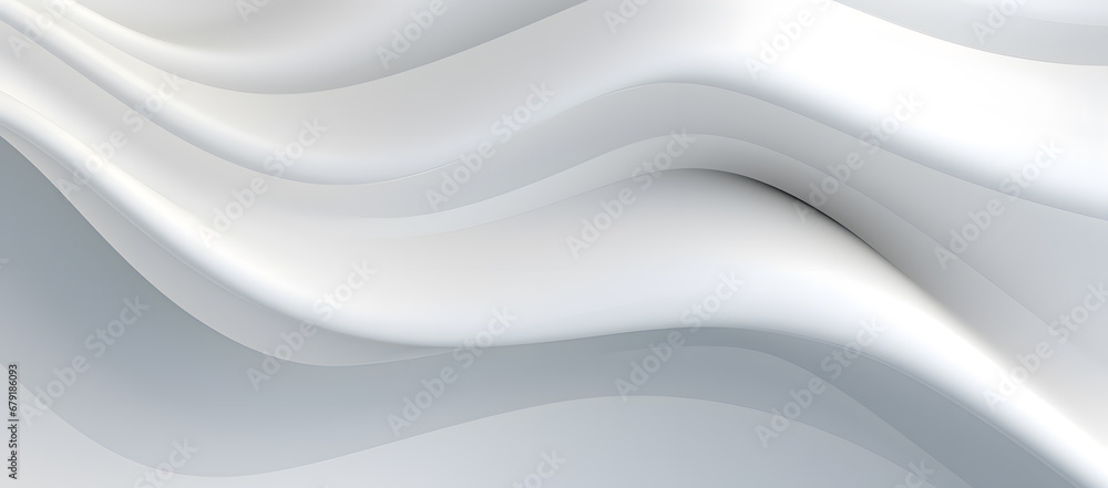 Fototapeta premium Abstract white floating wave design wallpaper