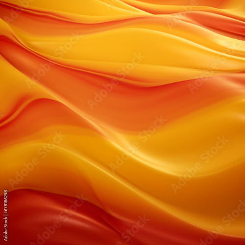 Fondo abstracto con formas sinuosas y suave difuminado de tonos naranja y rojo