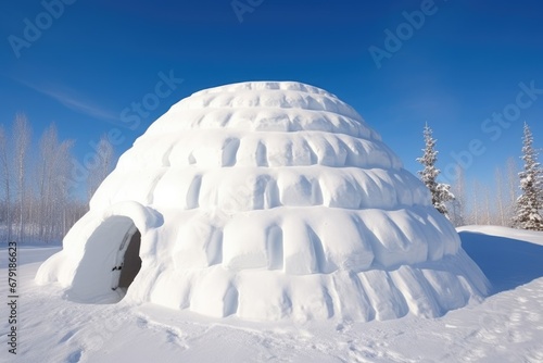 a large snow igloo against a blue sky © Alfazet Chronicles