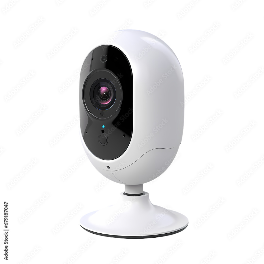 Security camera on transparent background, white background, isolated, icon material, product vector illustration Security camera on transparent background, white background, isolated, icon material, product vector illustration