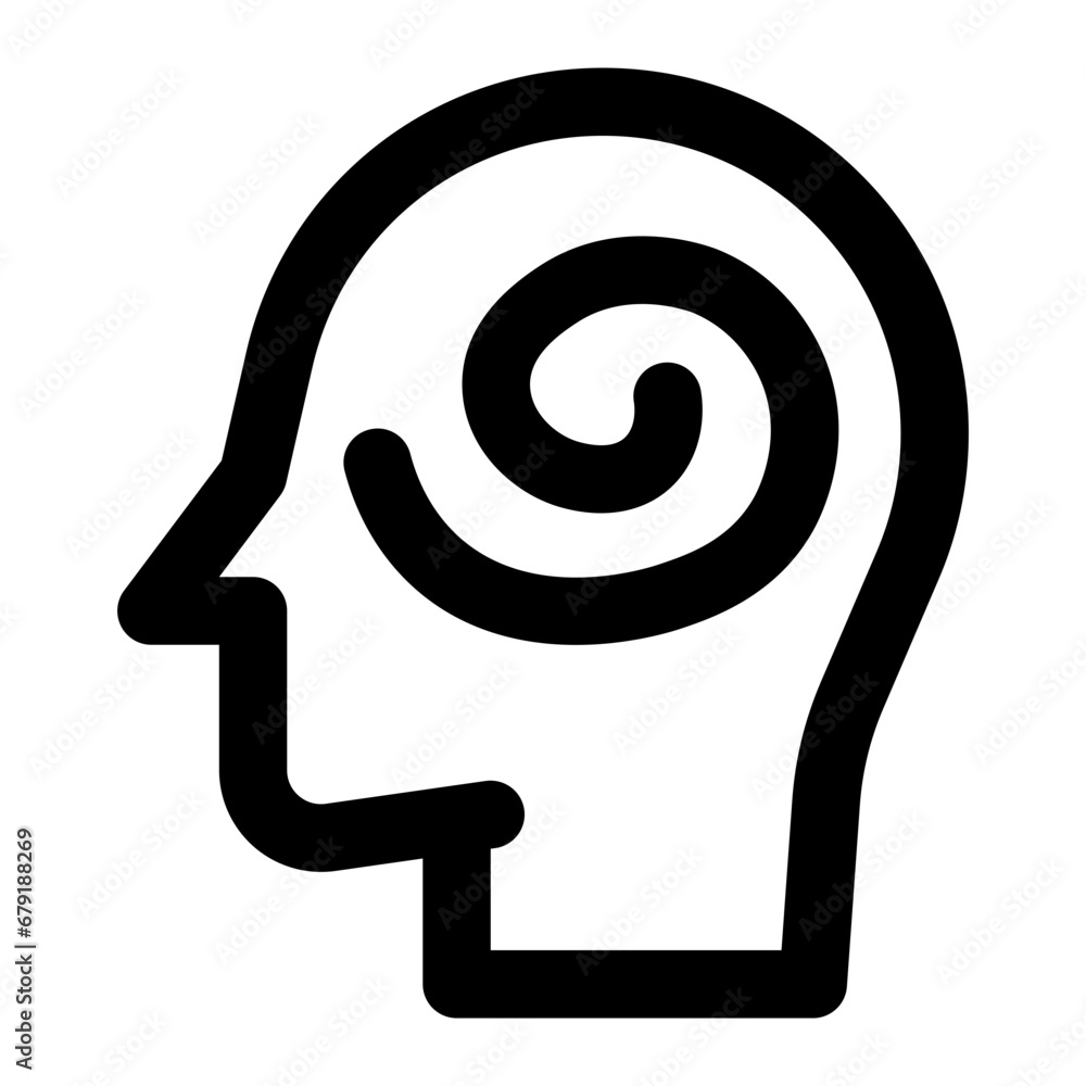 Overthinking icon with outline style. Overthinking icon with outline style.