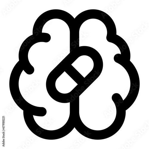 Antidepressant icon with outline style.