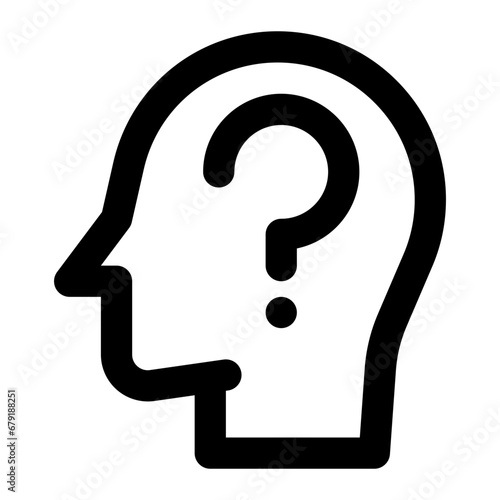 Dementia icon with outline style.