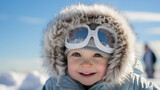 portrait of a child in winter