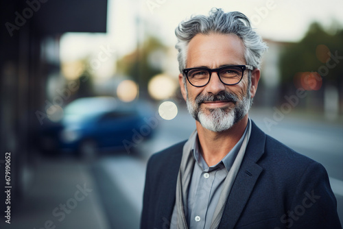 Generative AI picture photo of attractive successful young businessman model appearance