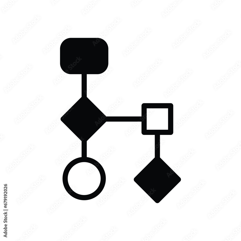 Flow Chart icon isolate white background vector stock illustration Flow Chart icon isolate white background vector stock illustration