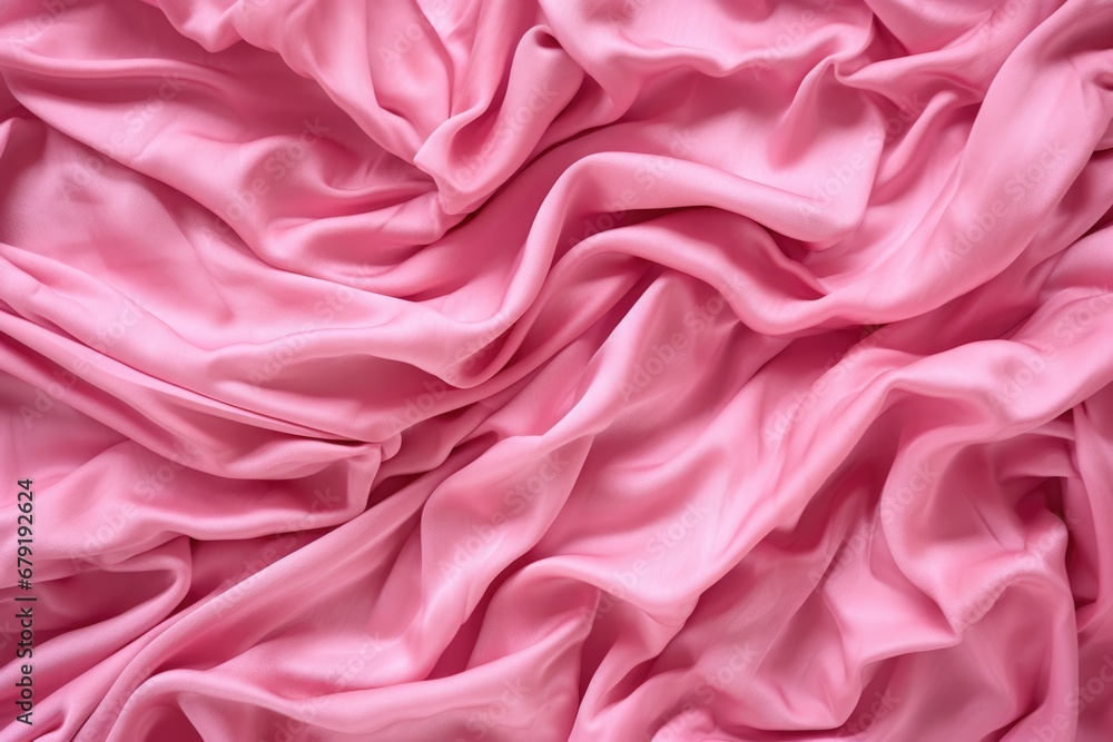 Obraz premium ruffled pink silk fabric capturing delicate folds