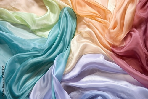 wavy cascading silk in tranquil colors