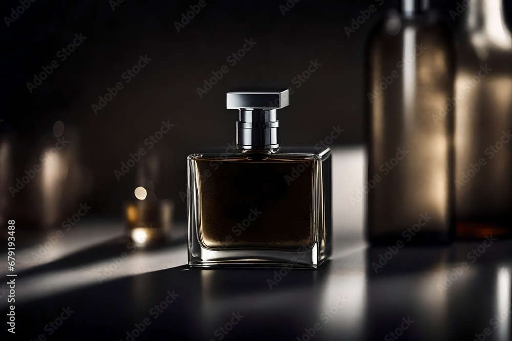 minimalist and classy perfume container advertising template , dark grey and dull tones minimalist and classy perfume container advertising template , dark grey and dull tones