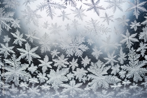 snowflakes on car windscreen
