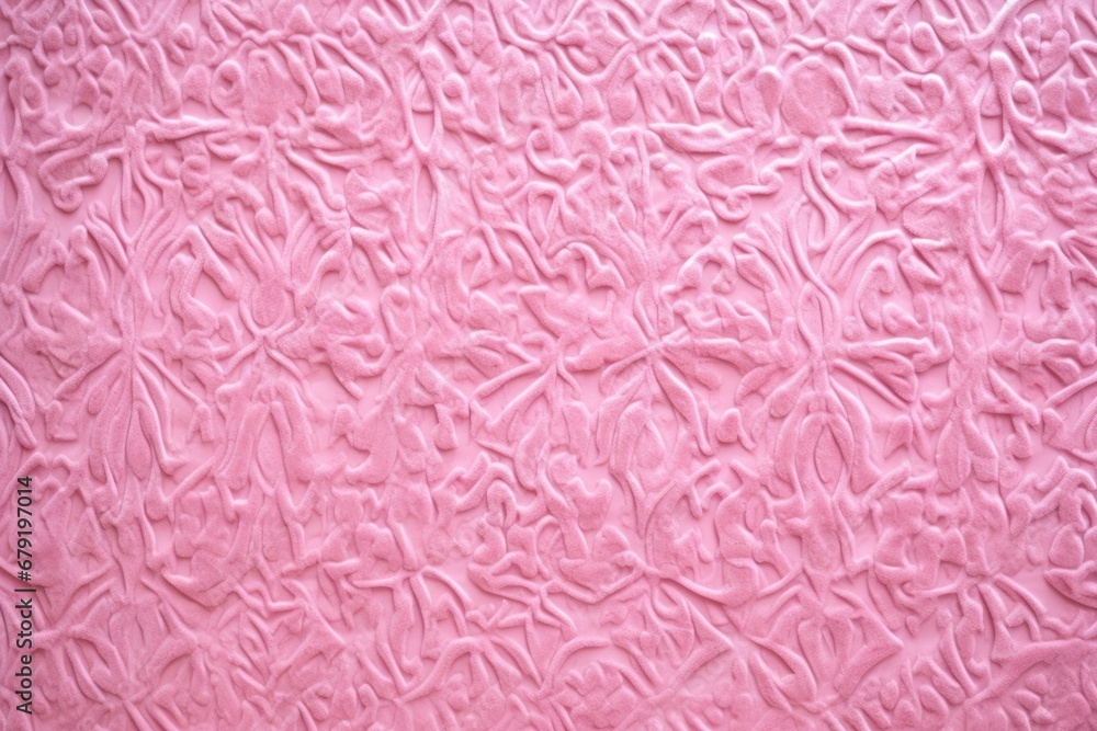 Fototapeta premium detailed texture of pink velvet material on a flat table