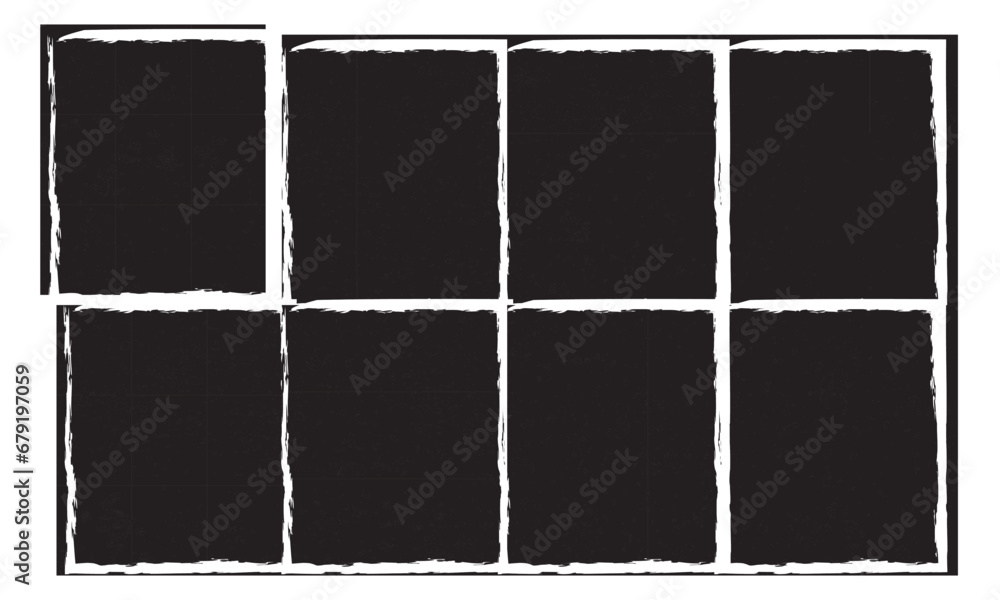 Frame grunge paper texture. Old worn overlay distressed background. Torn and crumpled pattern for poster or vinyl album cover. Vector illustration of rough, dirty, grainy design Frame grunge paper texture. Old worn overlay distressed background. Torn and crumpled pattern for poster or vinyl album cover. Vector illustration of rough, dirty, grainy design