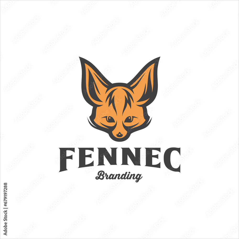 Fennec Fox Logo Design Vector Image Fennec Fox Logo Design Vector Image