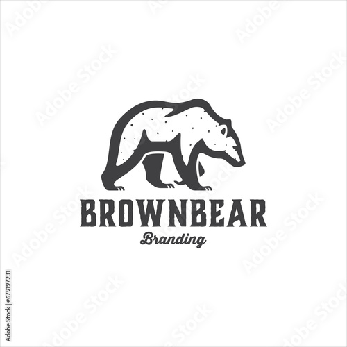 Bear Logo Design Vector Image