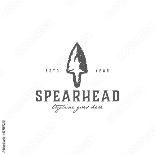 Spearhead Logo Design Vector Image