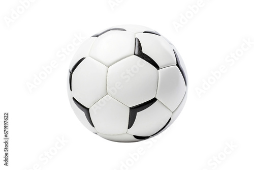 Dynamic White Soccer Ball Isolated -on transparent background