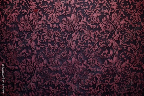 flocked velvet wallpaper in a deep color