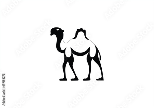 Bactrian Camel minimal style icon illustration design
