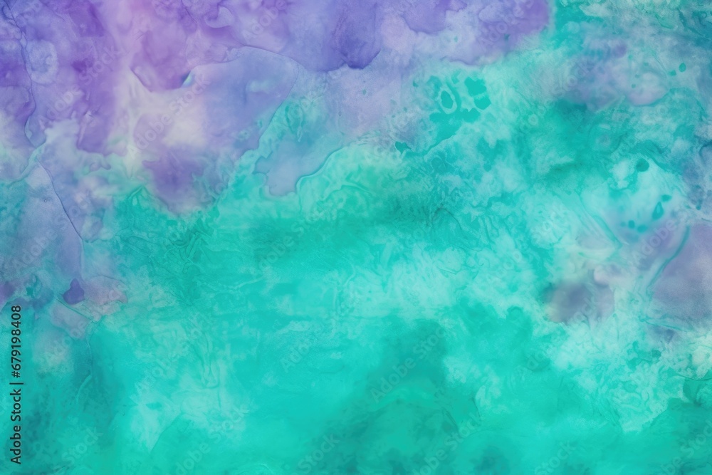 dabbing effect of teal and purple watercolor for a textured look