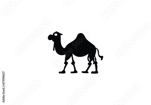 Bactrian Camel minimal style icon illustration design