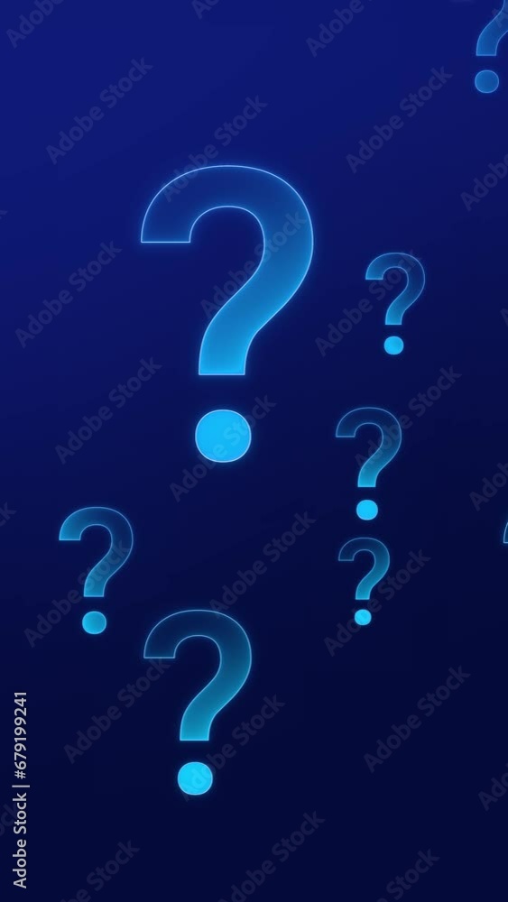 Question marks animation blue background. Question marks animation blue background.