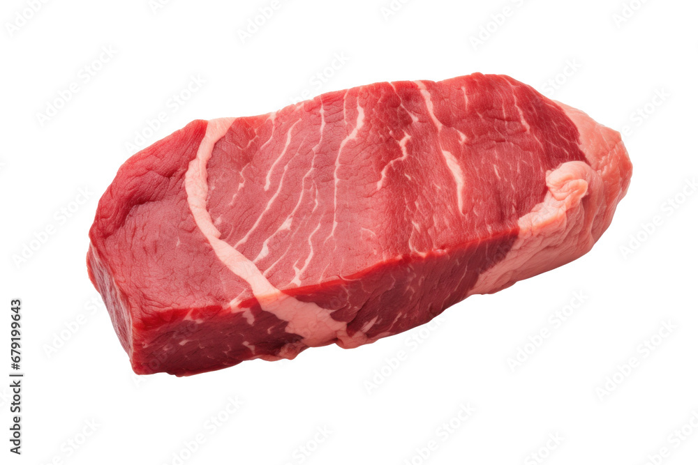 raw beef steak isolated on transparent background. Generative Ai raw beef steak isolated on transparent background. Generative Ai