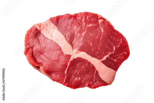 raw beef steak isolated on transparent background. Generative Ai
