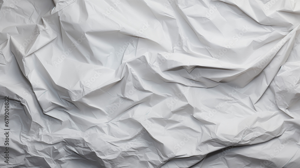 Texture of crumpled white paper, top view. Light gray crumpled paper background, close-up. Blank white paper. Place for text. Copy space Texture of crumpled white paper, top view. Light gray crumpled paper background, close-up. Blank white paper. Place for text. Copy space