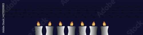 International Holocaust Remembrance Day vector. Star of David . January 27. Important day