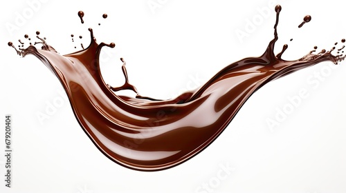 Chocolate Splash isolated on white background