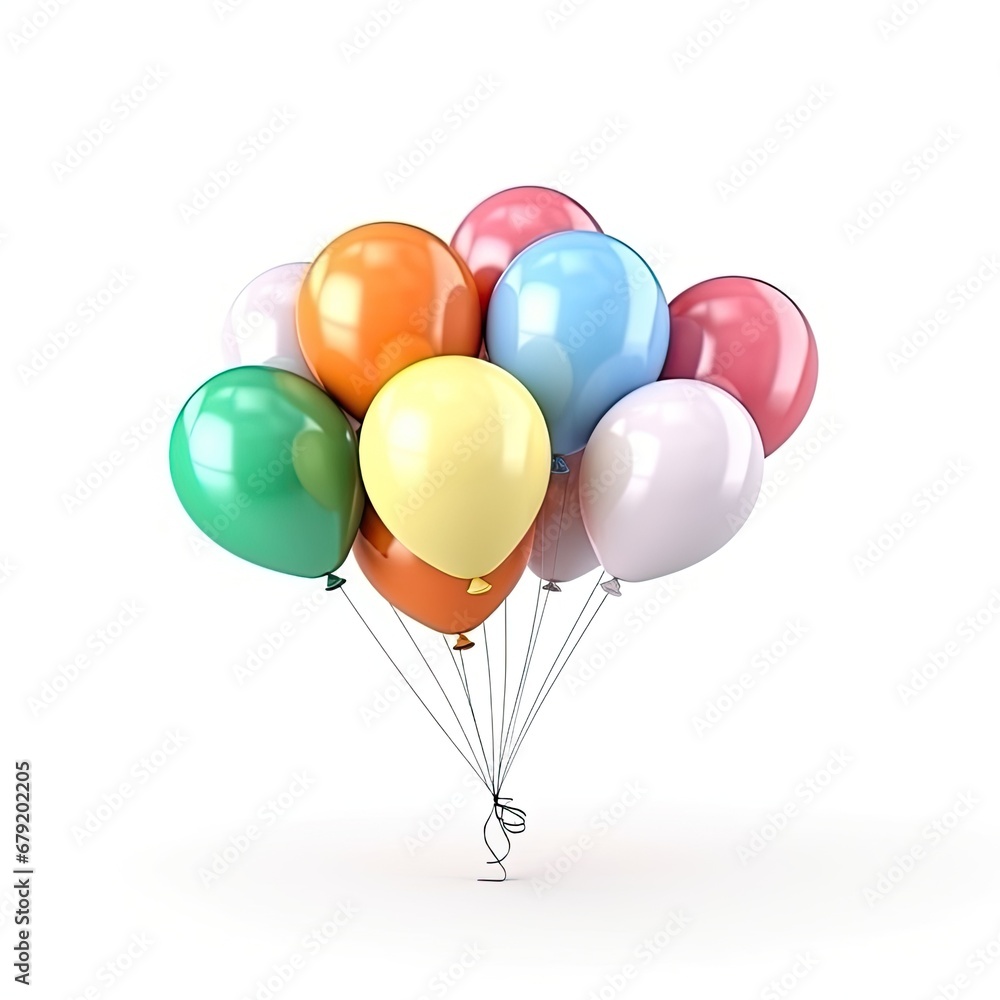 Balloons isolated on white background Balloons isolated on white background