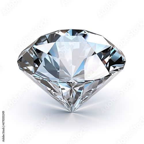 Diamond on White Background isolated on white background
