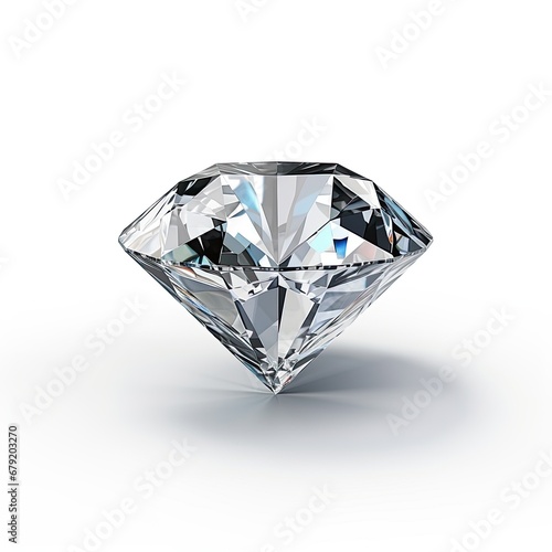 Diamond on White Background isolated on white background