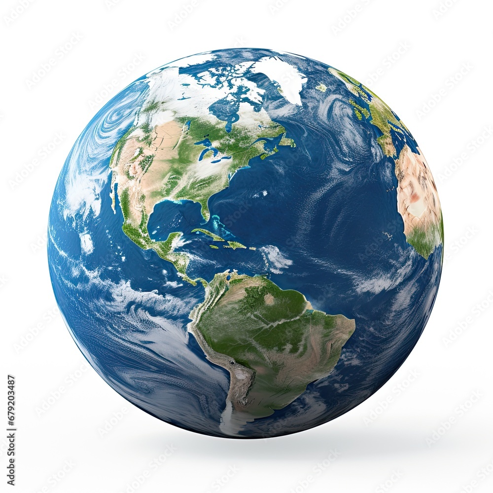 Fototapeta premium Earth isolated on white background