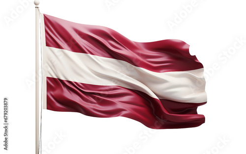 Latvian Flag On transparent Background