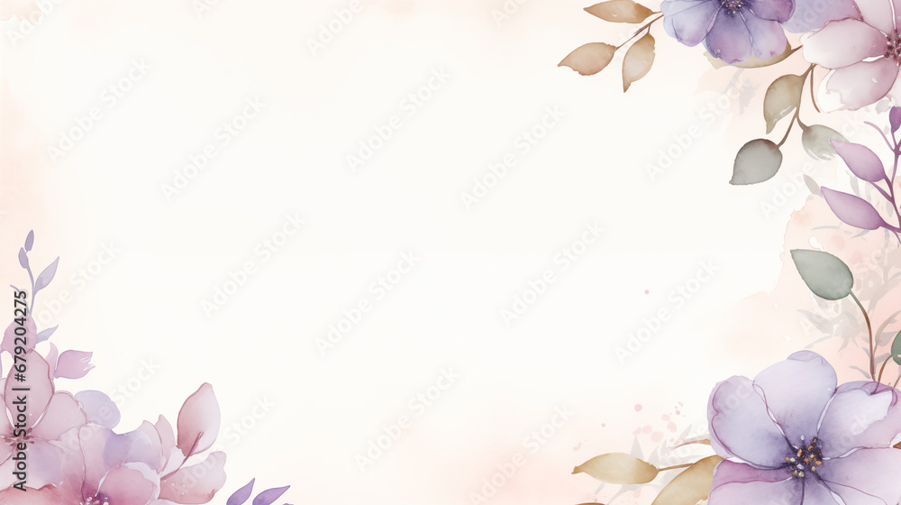 Background image of beautiful watercolor flower painting