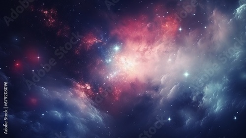 Galaxy background. Concept of space exploration © BraveSpirit