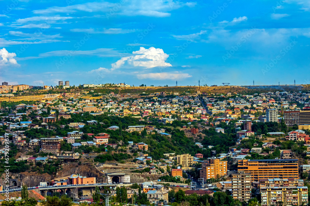 Panorama of Yerevan one of the oldest cities in the world,Armenia.