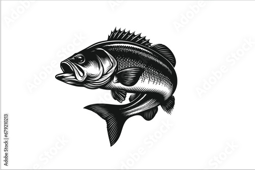 Bass Majesty: Stunning Vector Design for Fishing Fanatics