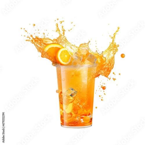 Fanta orange juice on a white background isolated PNG