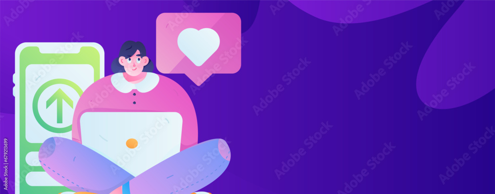 Notification announcement vector creative flat hand drawn illustration
Notification announcement vector creative flat hand drawn illustration