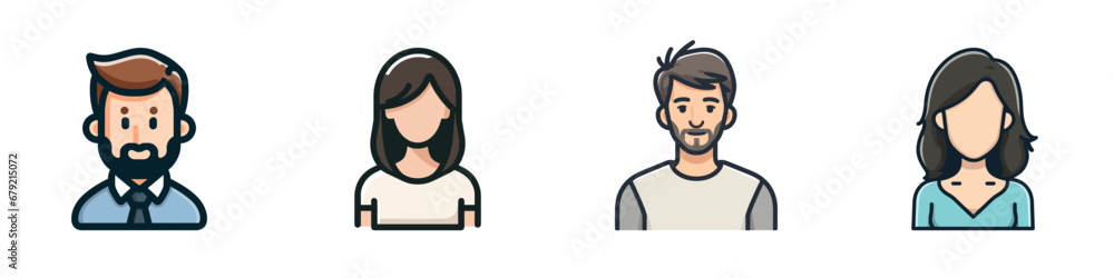 Avatar icon isolated on a white background. Vector illustration Avatar icon isolated on a white background. Vector illustration