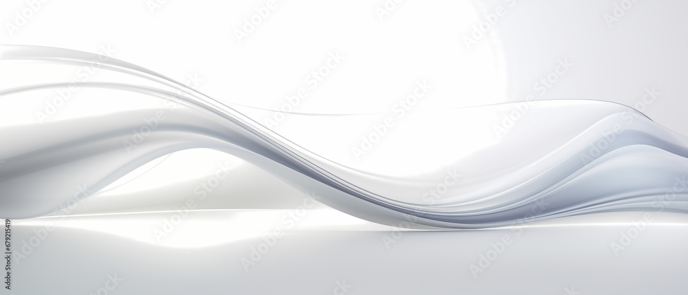 Obraz premium Luxury waves white shine abstract background.